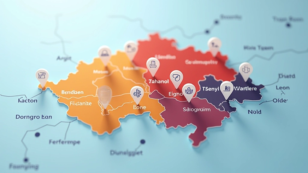 Mapa České republiky s markery průmyslových zón a informacemi o investicích