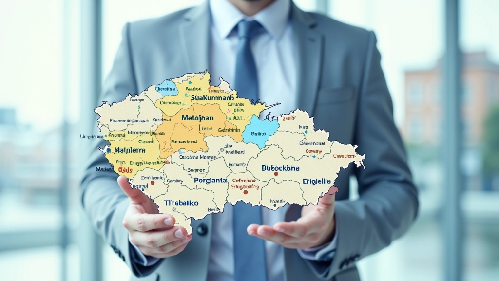 Mapa České republiky s vyznačením hlavních průmyslových regionů a center investic